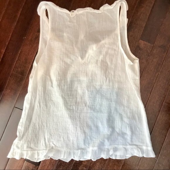 Old Navy Gauze Ruffled Blouse sz L - Picture 4 of 5